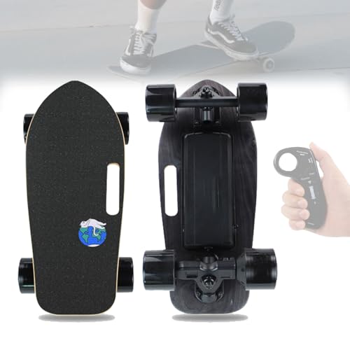 Feiphla Longboard EléCtrico, Cruiser Motorizado, 8 Km, con Ruedas Amortiguadoras Y Asa De Transporte, para Adolescentes, Adultos, Principiantes, NiñAs Y NiñOs EarthCat-15kmRange