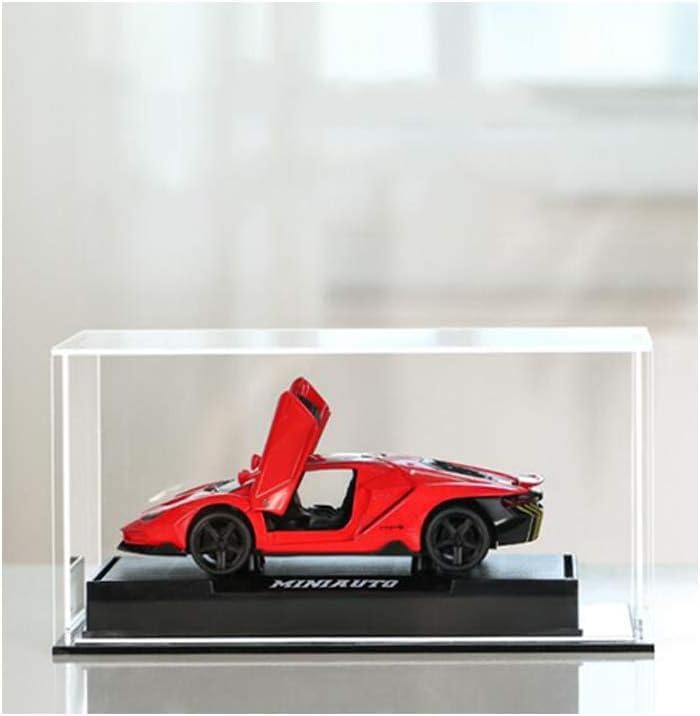 Image of Acrylic Display Case for Collectibles | Dustproof Transparent Showcase Box for Action Figures, Miniatures & Models | Countertop Cube with Protective Film ((10x4x5.7 inch; 25x10x14.5cm))