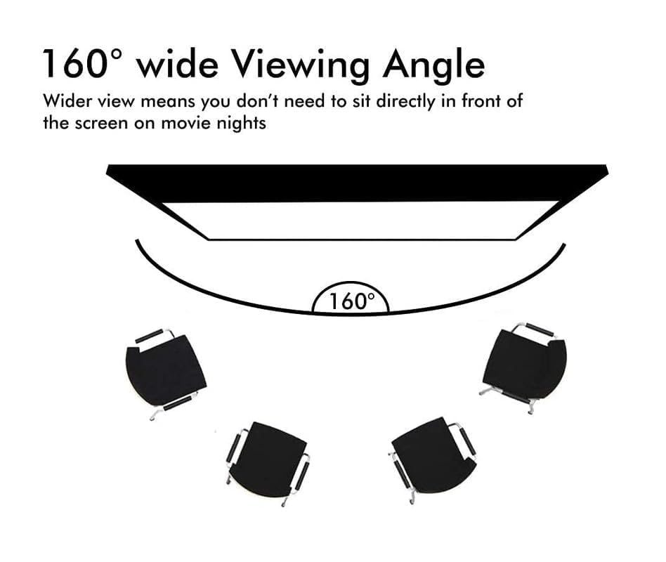 Image of BIG VUE 120 Inch Motorized Projector Screen | Electric Projection Screen | Home Theatre Screen | with Remote Control (120 Inches, 16:9 Ratio)