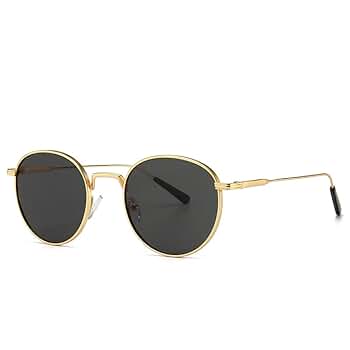 CGZWFERA-Retro Small Round Metal Sunglasses Steampunk Men