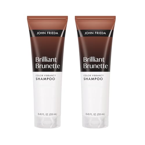John Frieda Brilliant Brunette Color Vibrancy Shampoo, Brunette Shampoo, 8.45 Fl Oz, Pack of 2