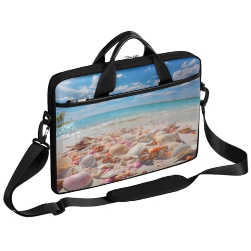 Bolso para laptop 15 pulgadas con diseño de conchas marinas miniatura 1