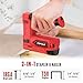 POPULO Electric Staple Gun, 2 in 1 Electric Stapler Tacker 4V Cordless Brad Nailer Kit, Battery Powered Nail Gun for Upholstery, Carpentry, DIY with Staple Remover, 1600 Staples and Nails, Red