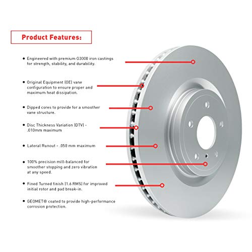 Image of Dynamic Friction Company Rear Hi-Carbon Alloy Brake Rotor (1) For 2003-2018 Porsche Cayenne, 2004-2018 Volkswagen Touareg, 2007-2015 Audi Q7