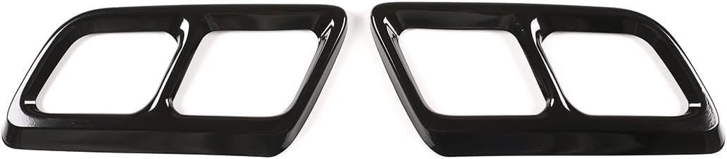 Tailpipe Exhaust Muffler Tail Pipe Cover Trim Decal Exterior Accessories Compatible with Cadillac XT6 2020 2021 Tail Pipe Trim (Black)