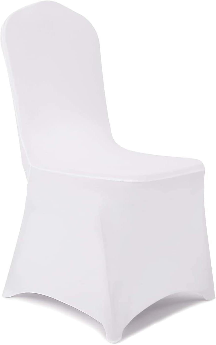 Chair Covers Removable Washable Dining Stretch Chair Covers Polyester Spandex Chair Slipcover for Wedding Dining Room Party Banquet (100, Flat)