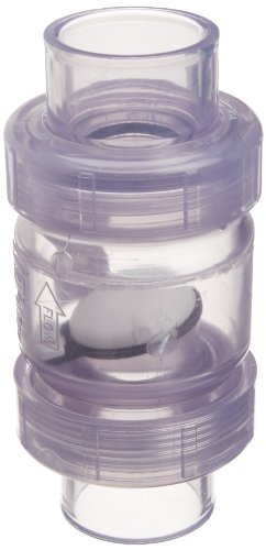 Spears S1720C15 PVC True Union Utility Swing Check Valve, 1-1/2-Inch, Clear