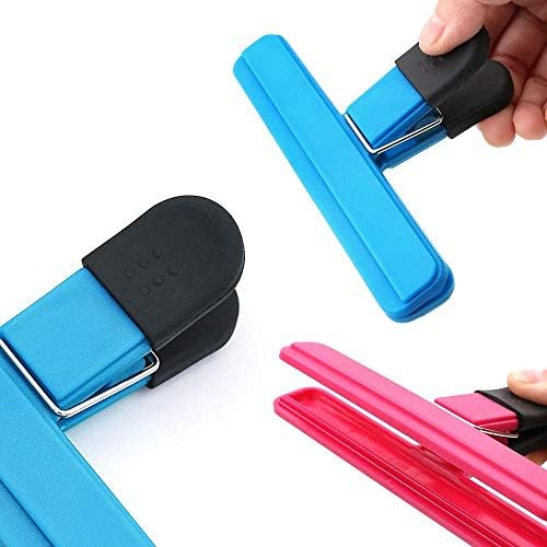 Chip Bag Clips,Large Chip Bag Clips Food Clips Plastic Heavy Duty Air Tight Seal Grip Assorted Colors for Coffee Potato and Food Bags-6Pcs