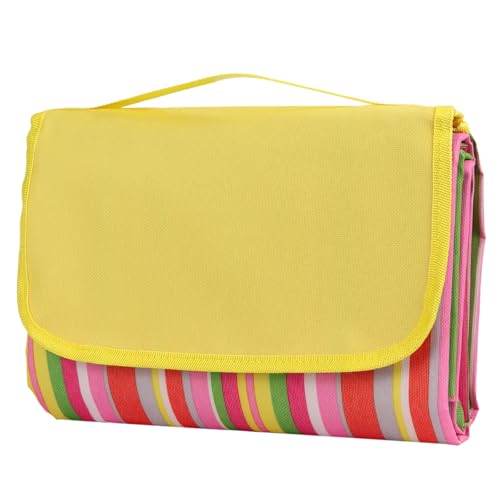 Qoosea Manta de Picnic 200x200cm, Grand Manta de Camping con Base Impermeable, Manta para Pícnic de Playa para Exteriores Barbacoa Senderismo Parque Jardín -Multicolor