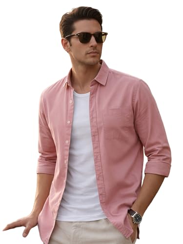 Image of Urbano Fashion Men's Cotton Full Sleeve Regular Fit Casual Solid Shirt