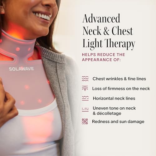 Solawave Neck & Chest Red Light Therapy Mask | LED Beauty Device with 4 Wavelengths | Visibly Firms, Smooths, & Evens Skin Tone | Fast 3-Minute Session - Image 3
