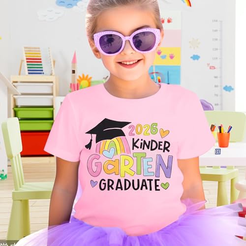 Image of Kindergarten Graduation Shirt for Girl: Last Day of School Shirt Kids 2026 Preschool Graduation Gift Tee Top