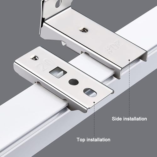Tringles à rideaux métalliques robustes et rails durables en acier - 5