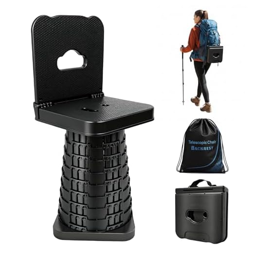 Graxie Collapsible Stool with Backrest