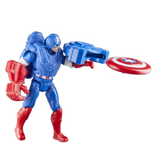 Marvel Epic Hero Series Battle Gear Figurine d'action Captain America, 10,2 cm, jouets super-héros Avengers pour enfants à partir de 4 ans