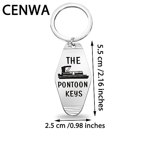 CENWA Pontoon Gift Pontoon Captain Gift Pontoon Owner Gift Boating Jewelry The Pontoon Keys Hotel Keychain2