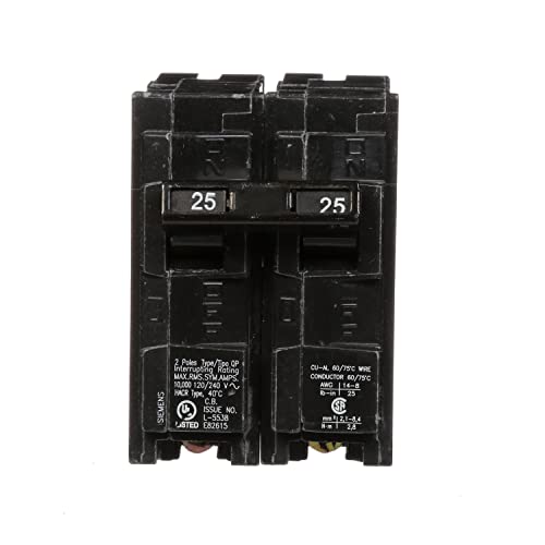 Image of Siemens Q225 25-Amp Double Pole Type QP Circuit Breaker Black