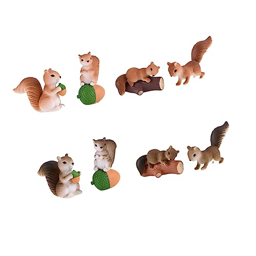 Toyvian 8 Pièces Ornements De Bureau Décoration Écureuil Jouet Petit Décoration Écureuil Créative De Bureau