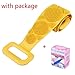 Produktbild Aomednx Lange Zurück Handtuch Rubbing Badebürste Silikonbürsten Double Sided Exfoliating Rückenbürste Gürtel Wash Clean Body Dusche Brushes (Color : Yellow)