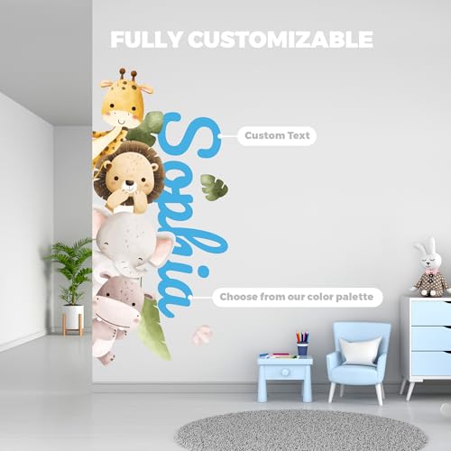Vinilo decorativo personalizado animales de la jungla miniatura 2