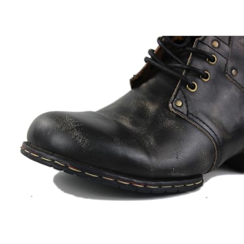 Image of Men's Vintage Brown Chukka Boots Lace-up Motorcycle Casual Leather Shoes Ankle Boot for Men Fashion CD-6015-2-Stylish