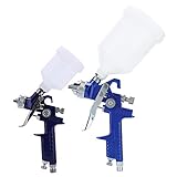 Mit einem Bedienknopf können der Sprühmodus, die Flüssigkeitsregelung und der Luftdruck vollständig eingestellt werden.