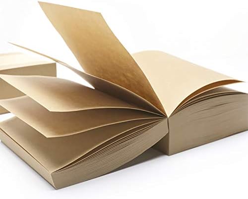 VANRA Blank Notes Paper 4x4inches 400 Sheet/Pack Non Sticky Notes Block Small Note Pads for Office and School(Kraft Brown)