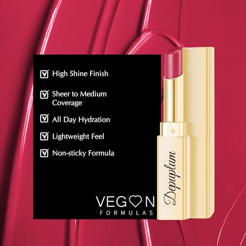 Image of Depuplum Red Lipstick for Women Moisture Lip Gloss Tinted Lip Balm | Sheer Nourishing Hydrating Glossy Creamy Lipstick Glow Reviver Lip Stick for Dry Lips,DM69 Ruby Red