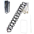 12-Step Wall Mounted Ladder Attic Ladder Pull Down System, Retractable Ladder Loft Ladder with Armrests Handle, Loft Stairs Folding Stairs for Attics Garages Basements, Capacity 880 lbs (Black)