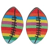 Toyvian Pendientes de Botón de Madera Forma de Rugby para Mujer, Ligeros y Delicados, Diseño Deportivo Pequeño, Accesorios de Moda para Verano y Uso Diario, 1 Par (talla 9)