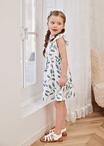 PATPAT Toddler & Baby Girl Dresses: Unicorn Print, Ruffle Sleeve, Dinosaur Skirt for Kids,18-24 Months to 5-6 Years3