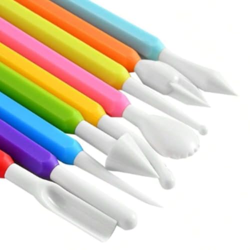 Kit De Estecas Plásticas Para Confeiteiro 9 Peça