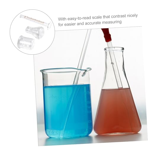 Cilindro medidor de vidrio, matraz y vaso con escala para laboratorio y cocina 2
