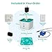 Veken Cat Water Fountain, 84oz Automatic Pet Water Fountain Dog Water Dispenser with 3 Replacement Filters & 1 Silicone Mat for Cats and Small to Medium Dogs (Cyan)