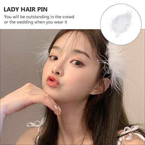 KESYOO 2 Pcs Gramps de Cabelde CasamentGramps de Cabelde Penas Macias Ccar de Niva Elegante Aóris de