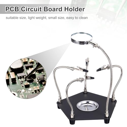 Soporte para placa de circuito PCB PATIKIL de 7x7x10 pulgadas negro para reparación móvil 6