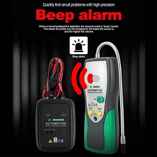 Automotive Short and Open Finder Circuit Tester, Angchun DC 6-24V Car Circuit Breaker Finder Wire Tracer Electrical Adjustable Short Detector Diagnostic Test Tool with Power Probe for Vehicle Repair