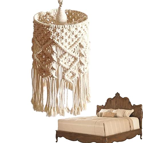Tapiz decorativo para lámpara, cubierta de lámpara bohemia para colgar en la pared, cubierta moderna de luces tejida a mano para decoración de dormitorio