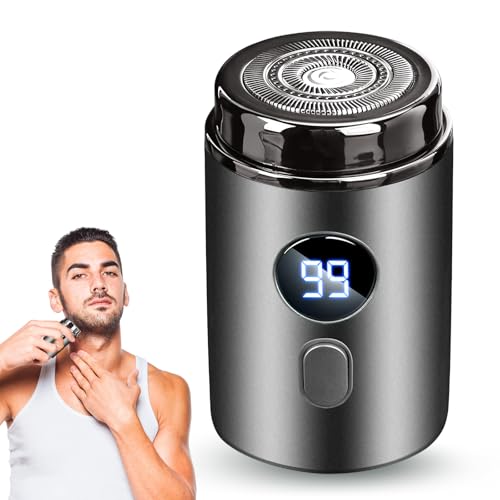 ZITUZY Mini Rasoio Elettrico, Rasoio Elettrico Portatile per Uomo, Mini Rasoio Elettrico Portatile da Uomo, per Viaggi d'Affari, Ufficio, Auto, Campeggio, Viaggi Aerei Moonyan