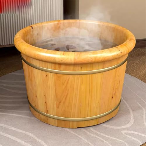 Spa de pies de madera con tapa y masajedor miniatura 4