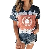 WeißEs T-Shirt Damen Locker Sport Top Damen Fitness Sommer Top Damen Tunika Shirt Top mit Plissee Tunika Tops Longshirt Hemd T-Shirt Sport Top Damen Nike