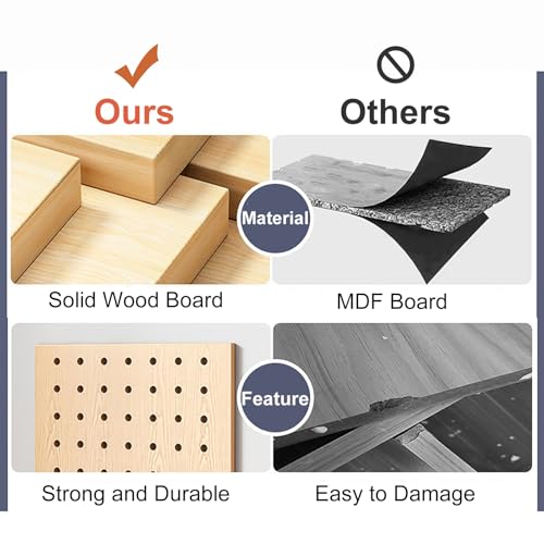 Holzlochbrett-Set – multifunktionaler Organizer mit Zubehör für Büro, Gaming, Basteln und Werkzeugaufbewahrung – perfekt für Schreibtische und kreative Arbeitsbereiche