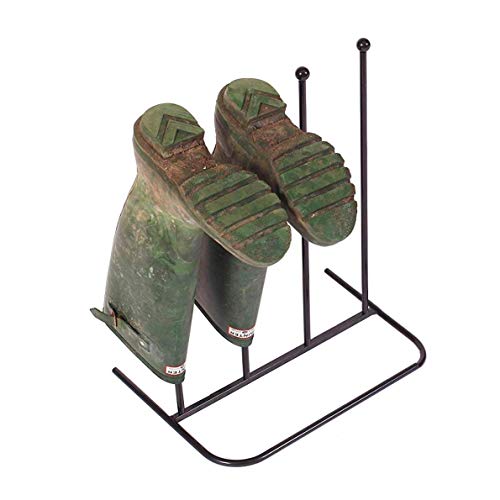 Neo Steel Black Powder Coated Boot Rack 2 & 4 Pairs Wellie Welly Holder Stand Storage (2 Pair)