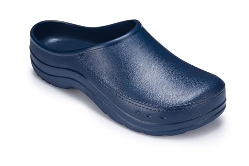 ESTRO Gartenschuhe Damen Clogs Geschlossen - Gartenclogs Herren Unisex Gummischuhe Damen Leicht Gartenclogs Damen Garten Clogs Herren CC01 (43, Dunkelblau)