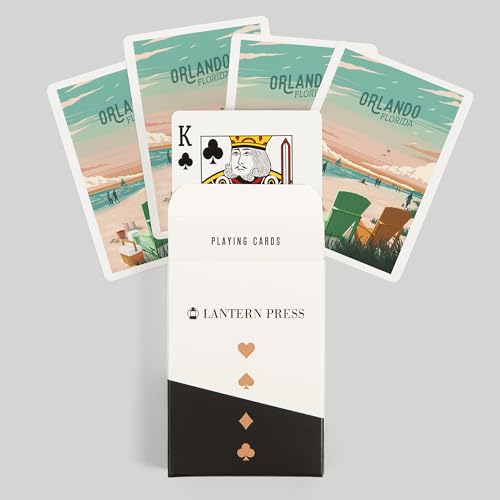 Lantern Press Orlando Florida Baraja de 52 Cartas Poker miniatura 6