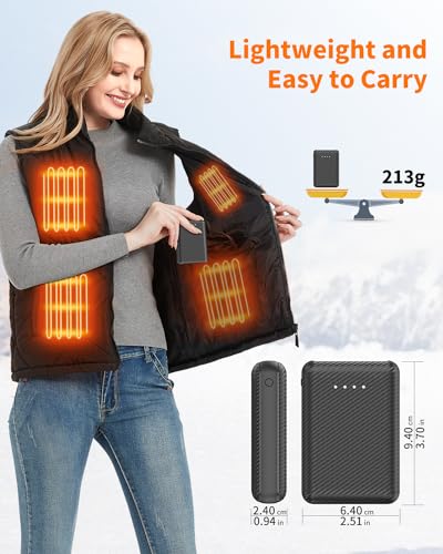 Chaleco calefactado con batería externa de 10000 mAh y doble USB FERNIDA 5