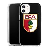 DeinDesign Silikon Hülle kompatibel mit Apple iPhone 12 Case transparent Handyhülle FC Augsburg Wappen FCA