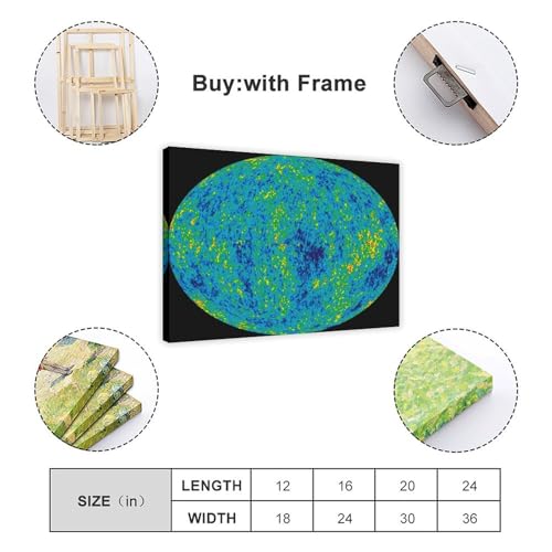 Fond cosmique micro-ondes WCYB cadre de suspension 50x76cm