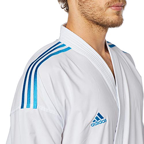 ADIDAS Kimono De Karate Bco Adilight C/ Listras Azul 160