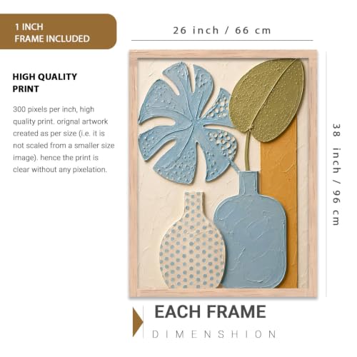 Image of kotart Boho Art Home Decoration Painting | Boho Painting With Frame For Living Room Bed Room Hotel Wall Decor Digital Reprint (26X38 inch)